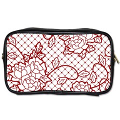 Transparent Decorative Lace With Roses Toiletries Bags by Nexatart