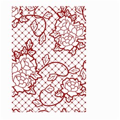 Transparent Decorative Lace With Roses Large Garden Flag (two Sides) by Nexatart