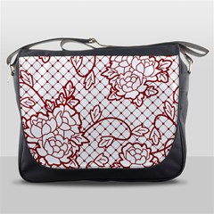 Transparent Decorative Lace With Roses Messenger Bags by Nexatart