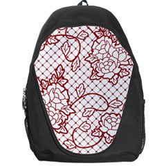 Transparent Decorative Lace With Roses Backpack Bag by Nexatart