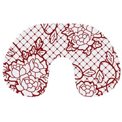 Transparent Decorative Lace With Roses Travel Neck Pillows by Nexatart