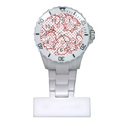 Transparent Decorative Lace With Roses Plastic Nurses Watch by Nexatart