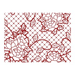 Transparent Decorative Lace With Roses Double Sided Flano Blanket (mini)  by Nexatart