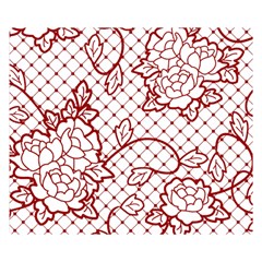 Transparent Decorative Lace With Roses Double Sided Flano Blanket (small)  by Nexatart