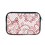 Transparent Decorative Lace With Roses Apple MacBook Pro 13  Zipper Case Front