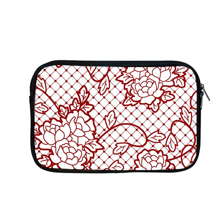 Transparent Decorative Lace With Roses Apple MacBook Pro 13  Zipper Case