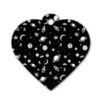 Space pattern Dog Tag Heart (Two Sides) Front