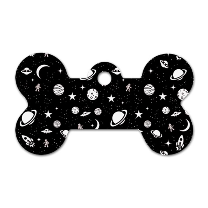 Space pattern Dog Tag Bone (Two Sides)