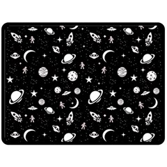 Space Pattern Double Sided Fleece Blanket (large) 