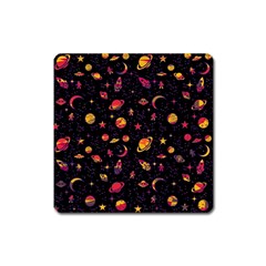 Space Pattern Square Magnet by ValentinaDesign