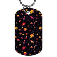 Space Pattern Dog Tag (one Side) by ValentinaDesign