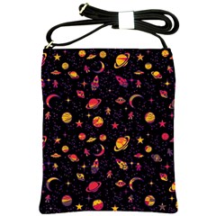 Space Pattern Shoulder Sling Bags by ValentinaDesign