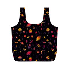 Space Pattern Full Print Recycle Bags (m)  by ValentinaDesign