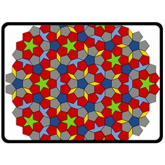 Penrose Tiling Fleece Blanket (large)  by Nexatart