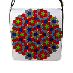 Penrose Tiling Flap Messenger Bag (l)  by Nexatart