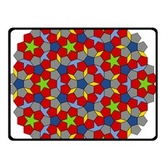 Penrose Tiling Double Sided Fleece Blanket (small)  by Nexatart