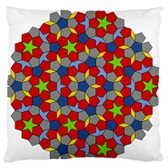 Penrose Tiling Large Flano Cushion Case (two Sides) by Nexatart