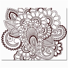 Henna Line Art Clipart Mini Button Earrings by Nexatart