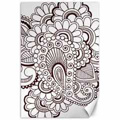 Henna Line Art Clipart Canvas 20  X 30   by Nexatart