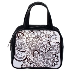 Henna Line Art Clipart Classic Handbags (one Side) by Nexatart