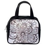 Henna Line Art Clipart Classic Handbags (One Side) Front