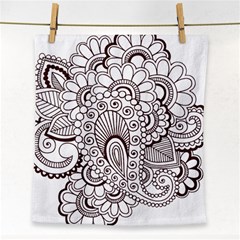 Henna Line Art Clipart Face Towel by Nexatart