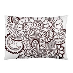 Henna Line Art Clipart Pillow Case by Nexatart