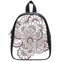 Henna Line Art Clipart School Bags (small)  by Nexatart