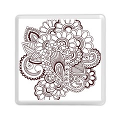 Henna Line Art Clipart Memory Card Reader (square)  by Nexatart