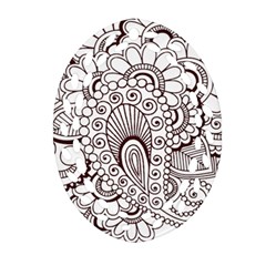 Henna Line Art Clipart Ornament (oval Filigree) by Nexatart