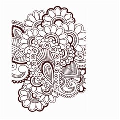 Henna Line Art Clipart Large Garden Flag (two Sides) by Nexatart