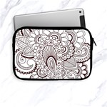 Henna Line Art Clipart Apple iPad Mini Zipper Cases Front