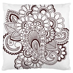 Henna Line Art Clipart Standard Flano Cushion Case (one Side) by Nexatart