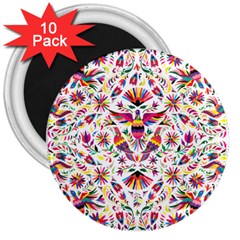 Otomi Vector Patterns On Behance 3  Magnets (10 Pack)  by Nexatart