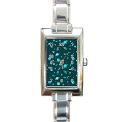 Space pattern Rectangle Italian Charm Watch