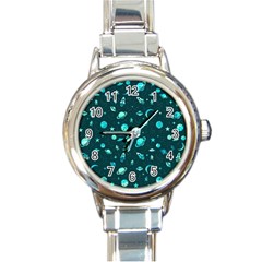 Space pattern Round Italian Charm Watch