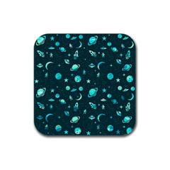 Space pattern Rubber Square Coaster (4 pack) 