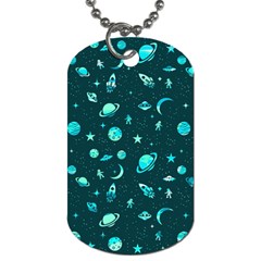 Space pattern Dog Tag (One Side)