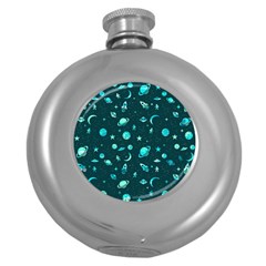 Space pattern Round Hip Flask (5 oz)