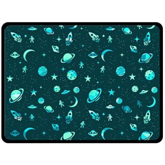 Space pattern Fleece Blanket (Large) 