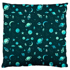 Space pattern Large Flano Cushion Case (Two Sides)