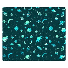 Space pattern Double Sided Flano Blanket (Small) 