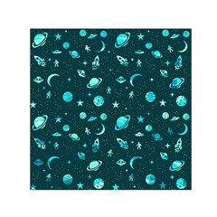 Space pattern Small Satin Scarf (Square)