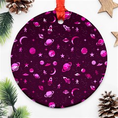 Space Pattern Ornament (round) by ValentinaDesign