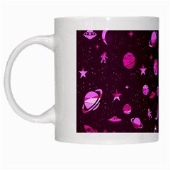 Space Pattern White Mugs by ValentinaDesign