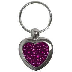 Space Pattern Key Chains (heart)  by ValentinaDesign