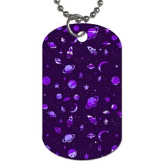 Space Pattern Dog Tag (two Sides) by ValentinaDesign