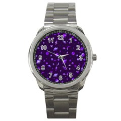 Space Pattern Sport Metal Watch by ValentinaDesign