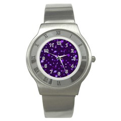 Space Pattern Stainless Steel Watch by ValentinaDesign