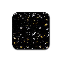 Space Pattern Rubber Coaster (square)  by ValentinaDesign